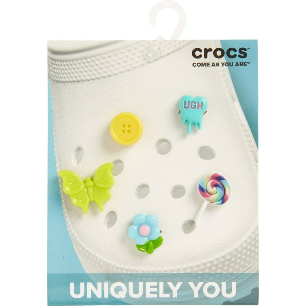 NEW Crocs Charms Jibbits Butterfly Lollipop Flower Girly